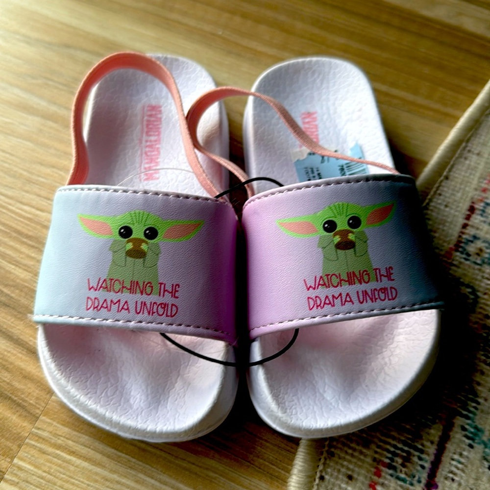 Baby Yoda Slide Sandals Toddler Girls Flip Flop Swim...